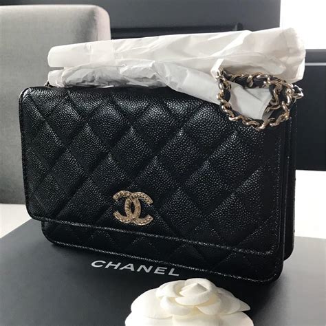 chanel wallet gold black|authentic chanel wallet.